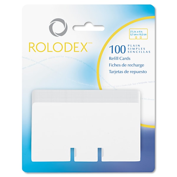 ROLODEX 紙 25 Rolodex Card, Refill, 2.25x4